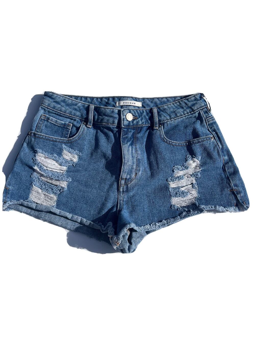 Pacsun Womens Size 28 Blue Distressed Shorts